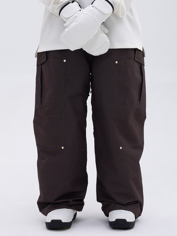 Women's Double Knee Mountain Freestyle Baggy Snow Pants