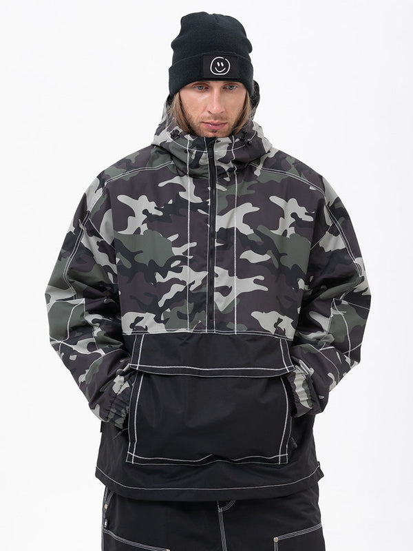 Men's All Season Mountain Vibe Streetstorm Pullover Camo Snowboard Jacket