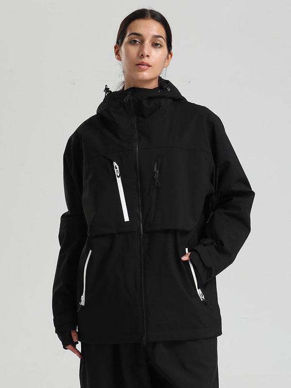 Gsou Snow Damen-Winterjacke, strapazierfähig, Mountain Pro, Funktions-Cargo-Schneejacke