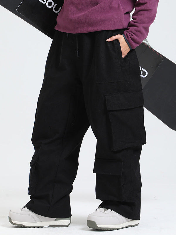 Gsou Snow Alpine Cruiser Fleece Oversize Baggy Snowboardhose für Damen