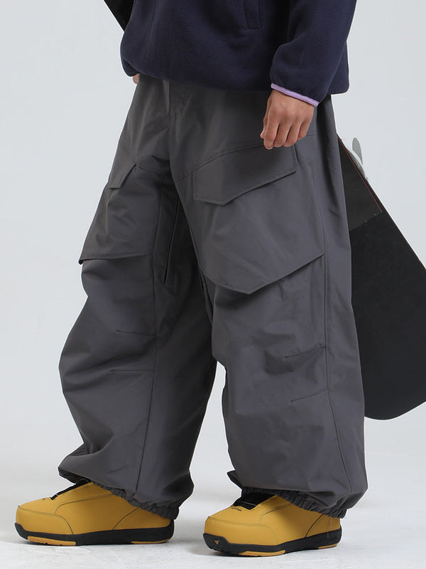 Gsou Snow Urban Slope Herren-Schneehose mit Knieflex-Funktion, Cargotaschen und Baggy-Schneehose