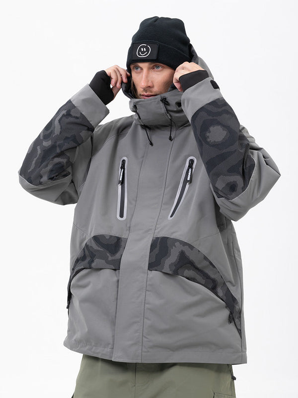 Chillform Glow Trail Reflektierende Camo-Schneejacke für Herren