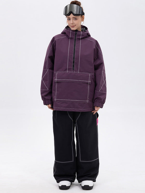 Damen-Set: Mountain Vibe Pulloverjacke & Urban Freerider Baggy-Schneehose