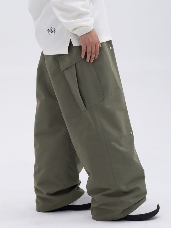 Damen-Skihose mit doppeltem Knie, Mountain Freestyle Baggy Camo