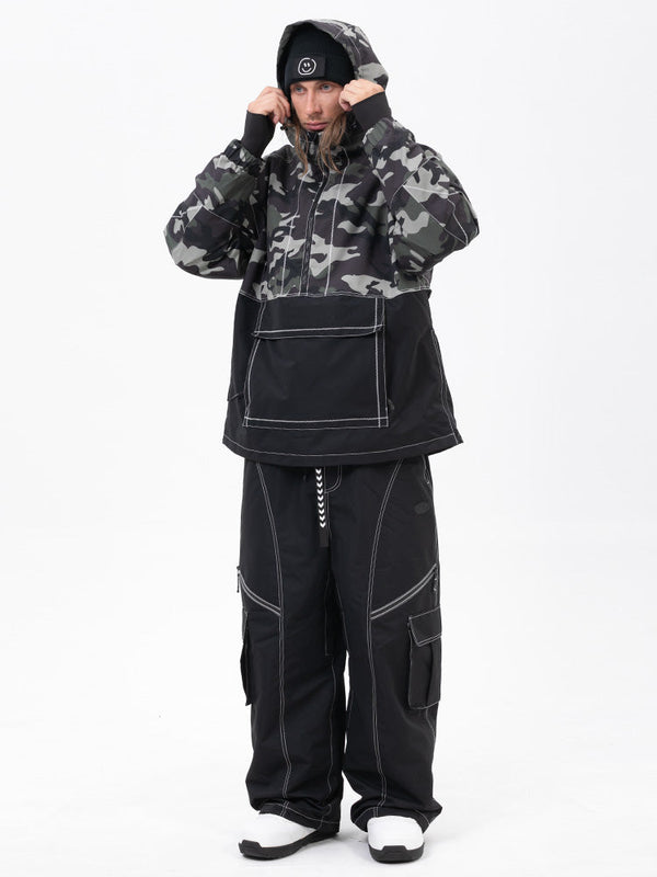 Mountain Vibe Pulloverjacke für Herren & Streetstorm Baggy-Schneehose Set