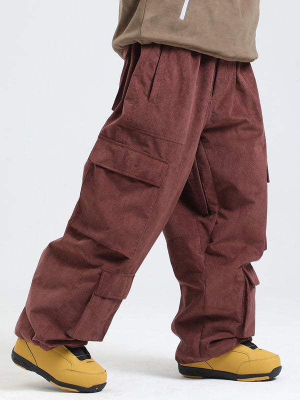 Gsou Snow Alpine Cruiser Fleece Oversize Baggy Snowboardhose für Herren
