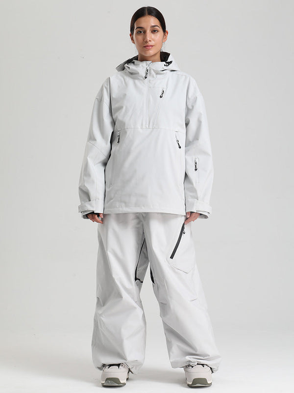 Gsou Snow Damen-Skianzug, strapazierfähig, Bergflauschig, Pullover-Anorak, Baggy-Schneeanzug