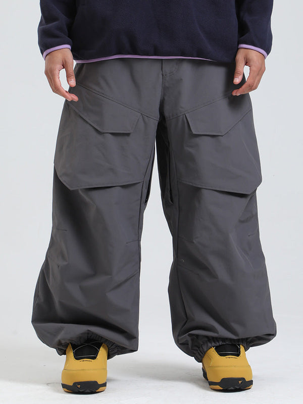 Gsou Snow Urban Slope Herren-Schneehose mit Knieflex-Funktion, Cargotaschen und Baggy-Schneehose