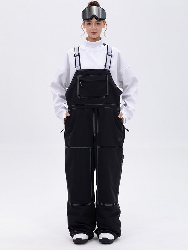 Women's City Chill Street Style Freerider Baggy Snow Bib Overalls