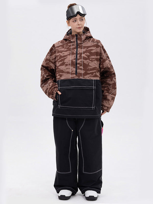 Damen-Set: Mountain Vibe Pulloverjacke & Urban Freerider Baggy-Schneehose