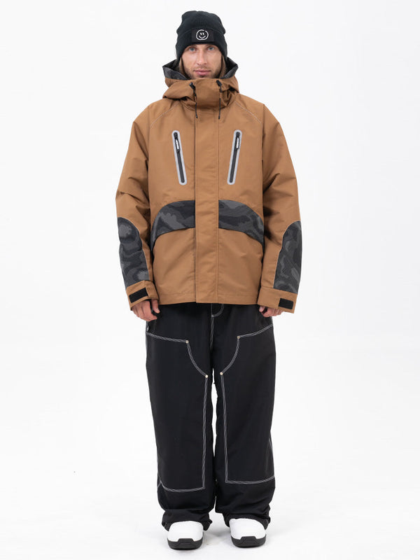 Chillform Herren-Schneeanzug mit reflektierendem Tarnmuster – Glow Trail Jacke mit Freerider Baggy Schneehose