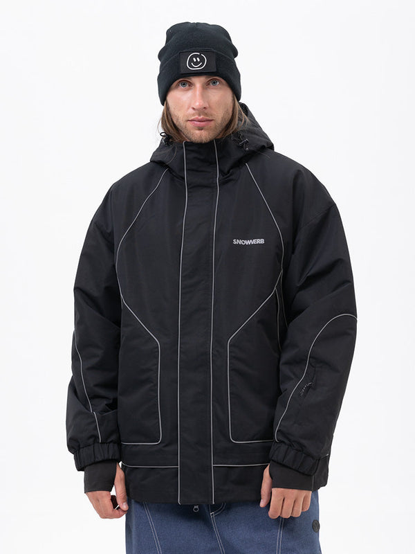 Men's All Weather Mountain Chill Reflective Snow Jacket – Night Skiing & Snowboard