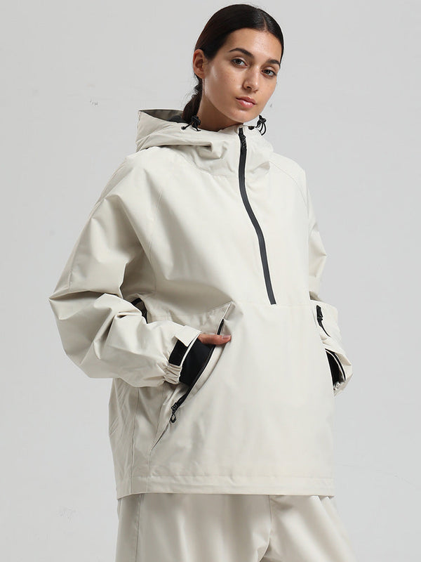Gsou Snow Damen-Snowboardjacke im urbanen Stil, Pullover-Anorak, Snowboardjacke