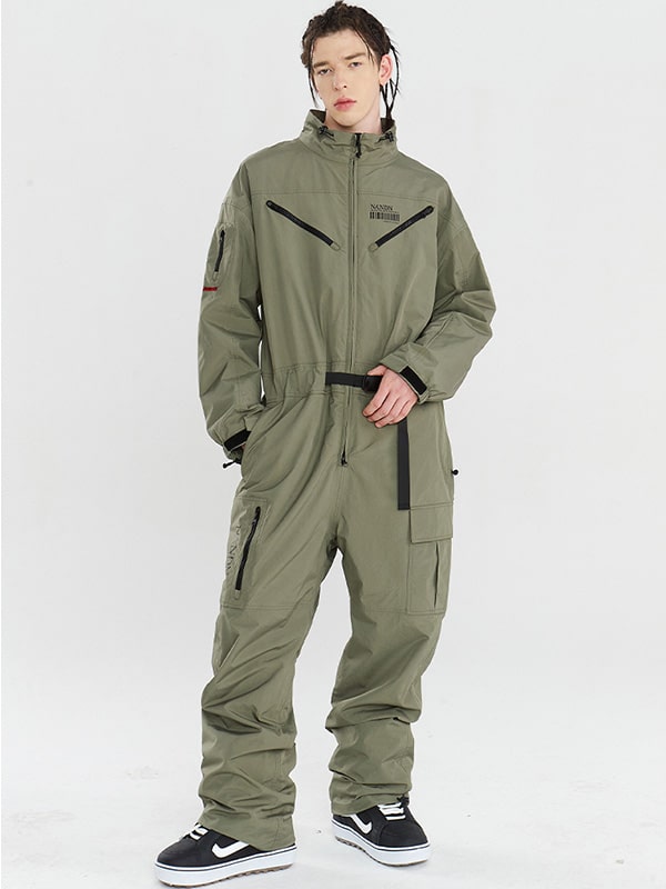 Damen-Schneeanzug Nandn Mountain Cargo Baggy Einteiler Schneeanzug