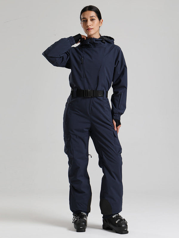Gsou Snow Alpine Luxe Slim Fit Ganzkörper-Skioverall für Damen