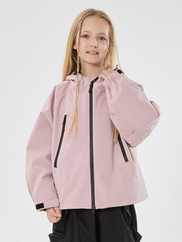 Mädchen Schneejacke mit Hasenohren, wasserdicht, wärmend, mit Kapuze, wasserdicht, Thermo-Schneejacke