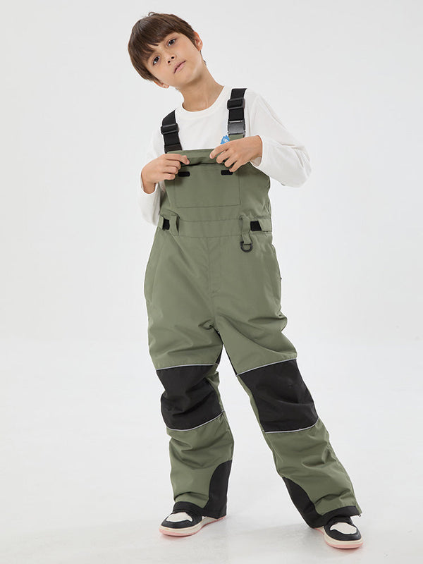 Mountain Trek Light reflektierende, wasserdichte und isolierte Latzhose für Jungen mit Knieschutz