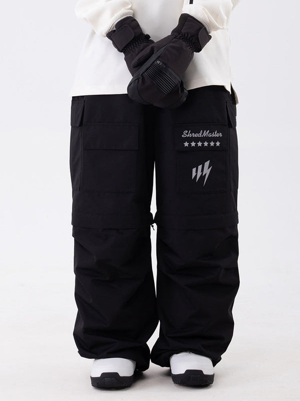 Damen Wild Soul Steeze Shred Master Baggy Street Cargo Camo Schneehose / Shorts