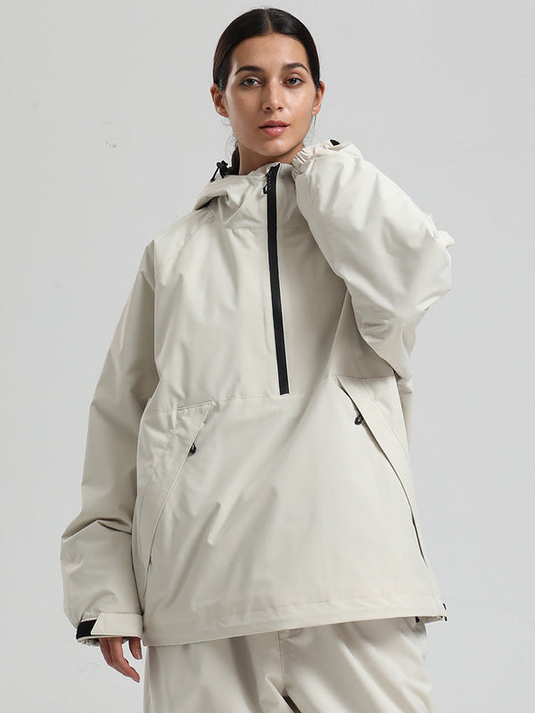 Gsou Snow Damen-Snowboardjacke im urbanen Stil, Pullover-Anorak, Snowboardjacke