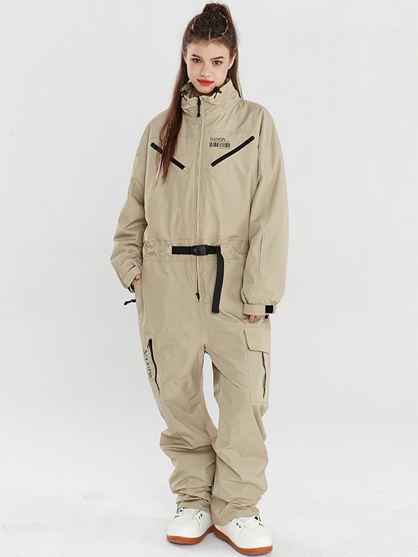 Damen-Schneeanzug Nandn Mountain Cargo Baggy Einteiler Schneeanzug