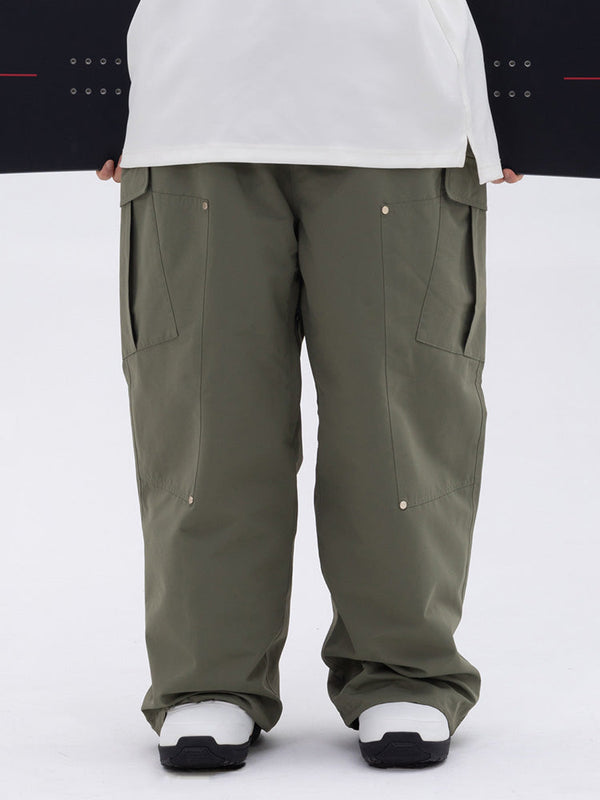 Herren-Mountain-Freestyle-Skihose mit doppeltem Knieausschnitt, Baggy-Design