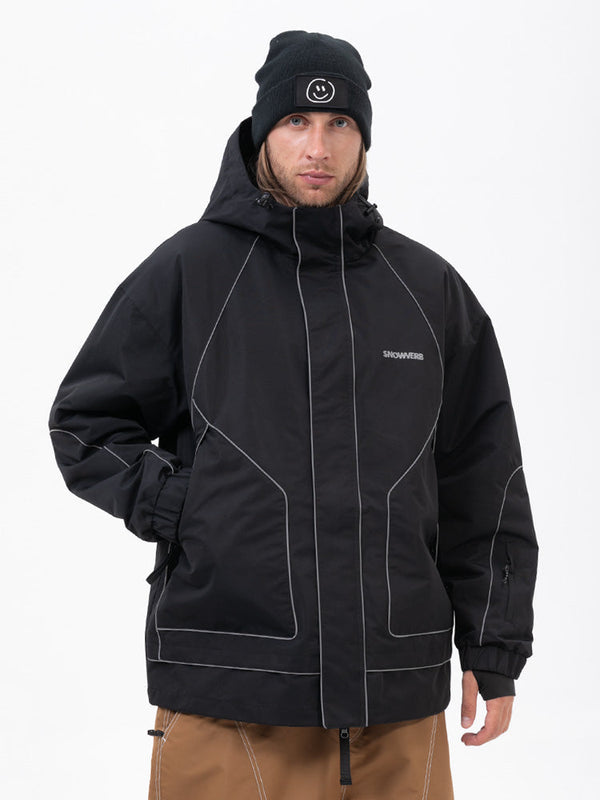 Mountain Chill Allwetter-Schneejacke für Herren mit reflektierenden Eigenschaften – Ideal zum Nachtskifahren und Snowboarden