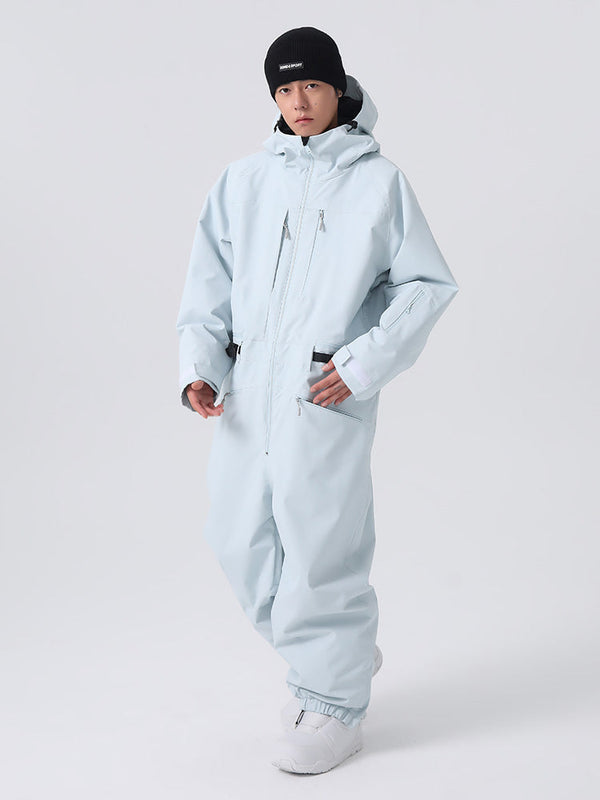 Men's Searipe Mountain Freerider One Piece Ski Suits Full Body Baggy Snowsuits