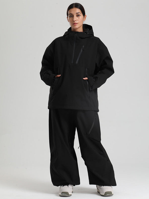 Gsou Snow Damen-Skianzug, strapazierfähig, Bergflauschig, Pullover-Anorak, Baggy-Schneeanzug