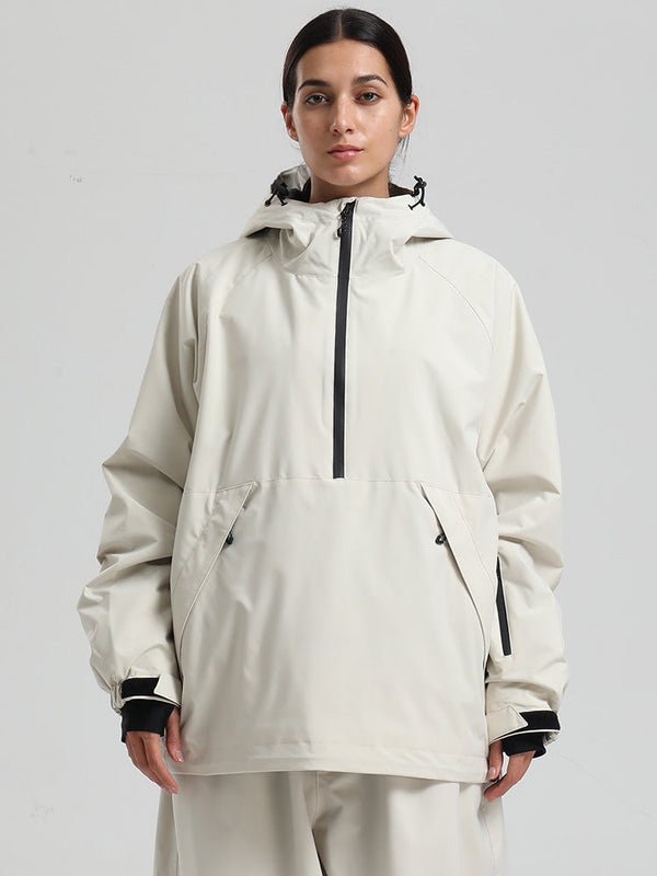 Gsou Snow Damen-Snowboardjacke im urbanen Stil, Pullover-Anorak, Snowboardjacke