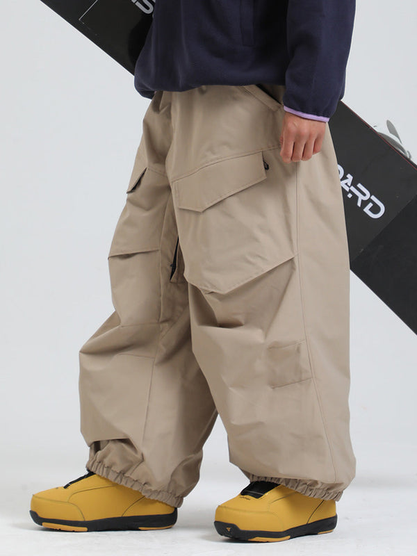 Gsou Snow Urban Slope Herren-Schneehose mit Knieflex-Funktion, Cargotaschen und Baggy-Schneehose