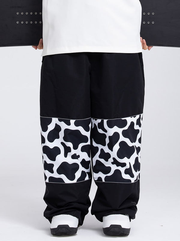 Herren Allwetter-Cargo-Schneehose mit reflektierendem, stylischem Grafikmuster