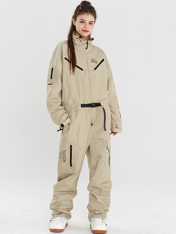 Damen-Schneeanzug Nandn Mountain Cargo Baggy Einteiler Schneeanzug
