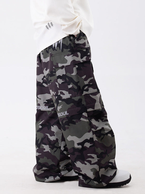 Damen Wild Soul Steeze Shred Master Baggy Street Cargo Leopard Schneehose / Shorts