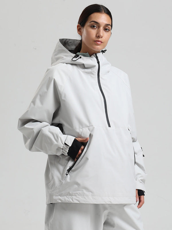Gsou Snow Damen-Snowboardjacke im urbanen Stil, Pullover-Anorak, Snowboardjacke