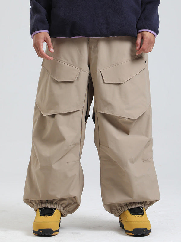 Gsou Snow Urban Slope Herren-Schneehose mit Knieflex-Funktion, Cargotaschen und Baggy-Schneehose