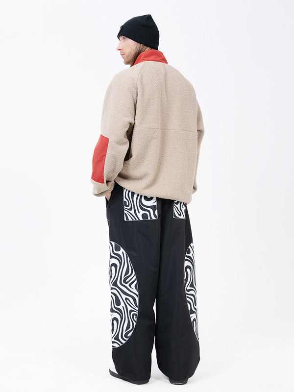 Herren-Pullover aus Kunst-Sherpa-Fleece für die Berge & stylische reflektierende Cargo-Schneehose