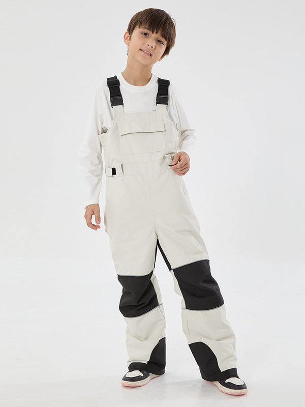 Mountain Trek Light reflektierende, wasserdichte und isolierte Latzhose für Jungen mit Knieschutz