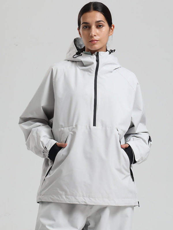 Gsou Snow Damen-Snowboardjacke im urbanen Stil, Pullover-Anorak, Snowboardjacke