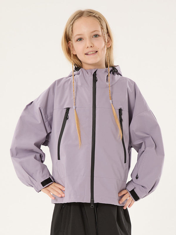Mädchen Schneejacke mit Hasenohren, wasserdicht, wärmend, mit Kapuze, wasserdicht, Thermo-Schneejacke