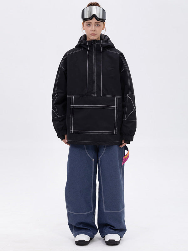 Damen-Set: Mountain Vibe Pulloverjacke & Urban Freerider Baggy-Schneehose