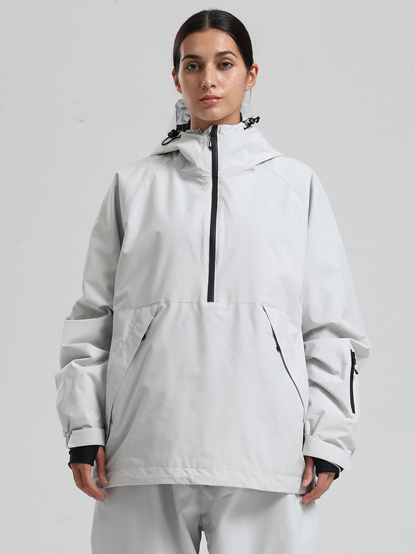 Gsou Snow Damen-Snowboardjacke im urbanen Stil, Pullover-Anorak, Snowboardjacke