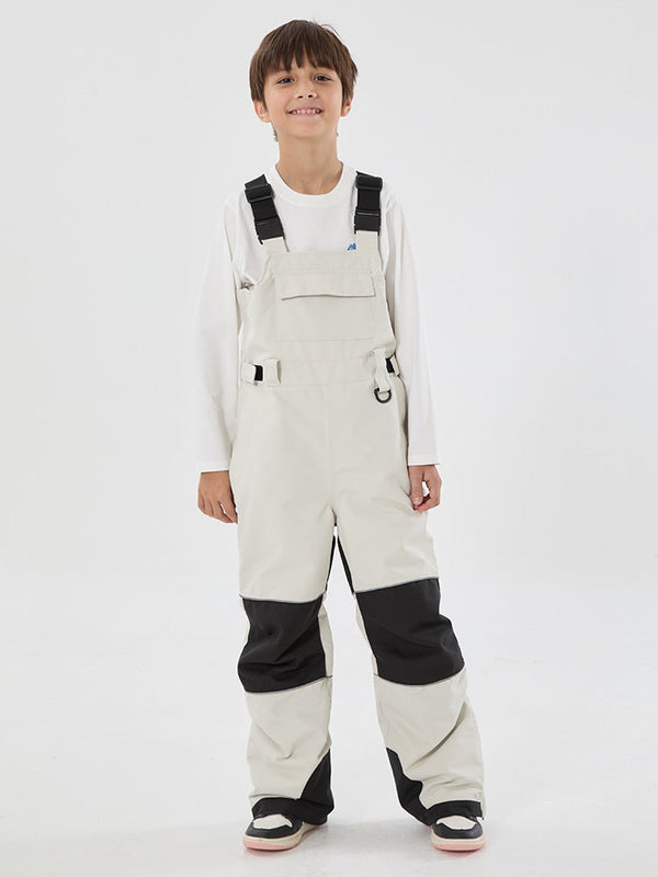 Mountain Trek Light reflektierende, wasserdichte und isolierte Latzhose für Jungen mit Knieschutz
