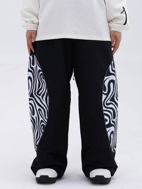 Damen Allwetter-Schneehose mit reflektierendem, stylischem Grafikmuster