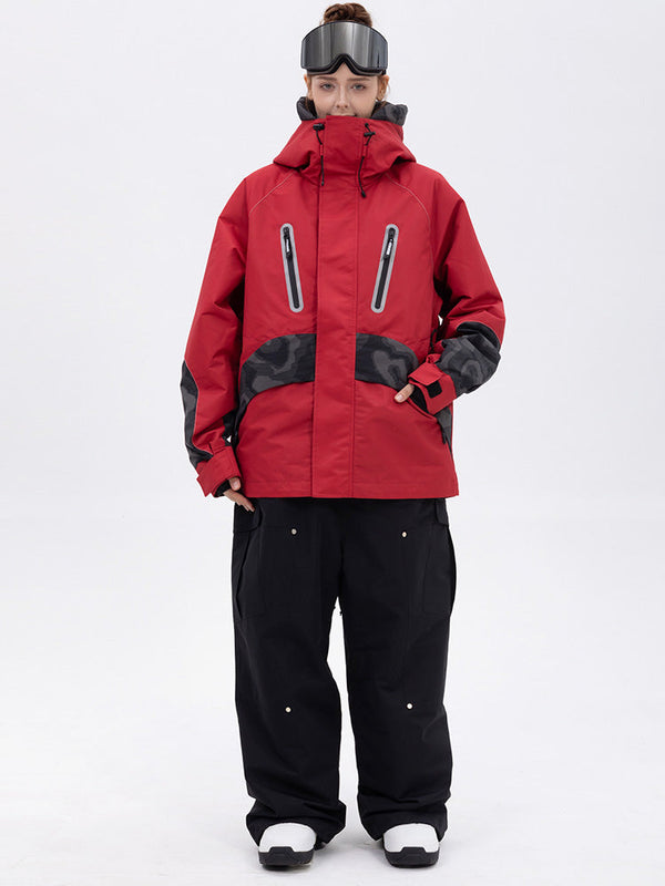 Women's Chillform Reflective Camo Snow Suit – Glow Trail Jacket with Baggy Snow Pants Set