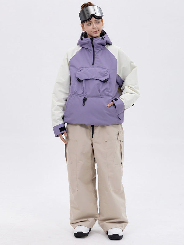 Women's Freestyle Mountain Camo Snow Suit – Bomber Jacket & Baggy Pants Set