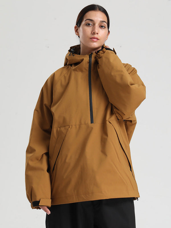Gsou Snow Damen-Snowboardjacke im urbanen Stil, Pullover-Anorak, Snowboardjacke