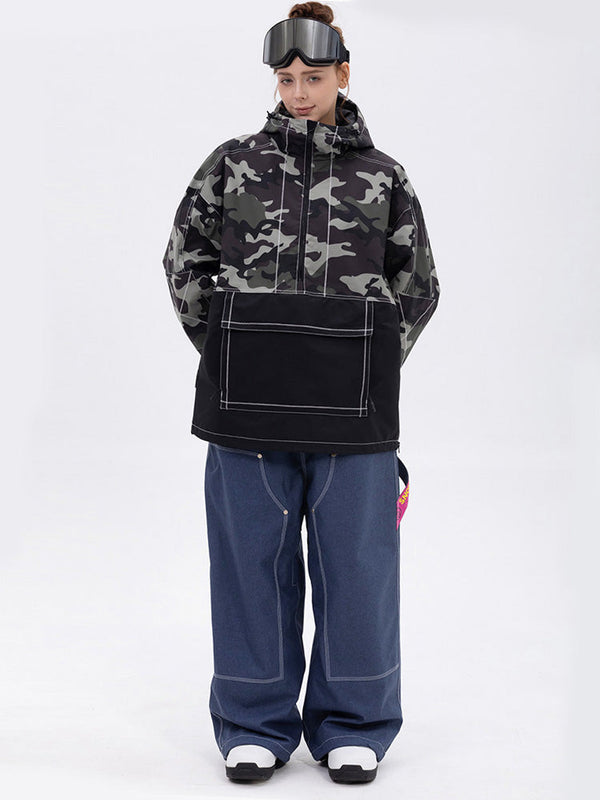 Damen-Set: Mountain Vibe Pulloverjacke & Urban Freerider Baggy-Schneehose
