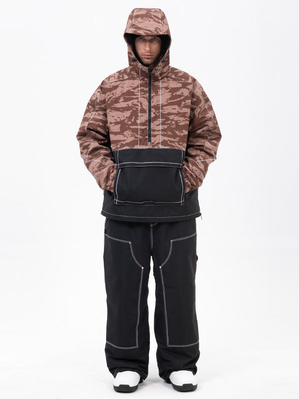 Mountain Vibe Pulloverjacke für Herren & Urban Freerider Baggy-Schneehose Set