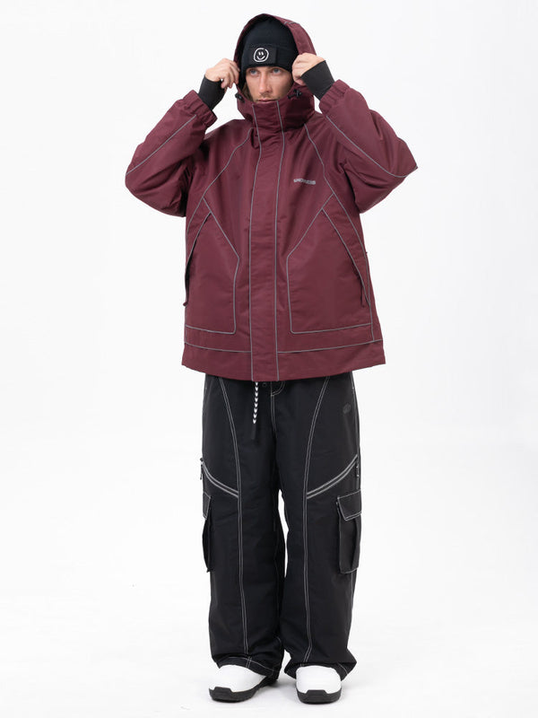 Chill Reflective Snowsuit für Herren zum Nachtskifahren – Set aus Bergjacke und Streetstorm Baggy Pants