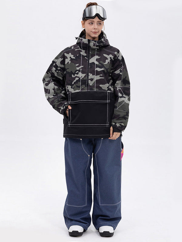 Damen-Set: Mountain Vibe Pulloverjacke & Urban Freerider Baggy-Schneehose